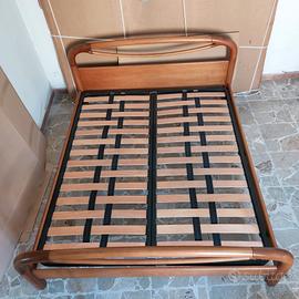 letto matrimoniale in legno di noce