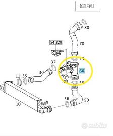 flessibile su radiatore intercooler A2035200095
