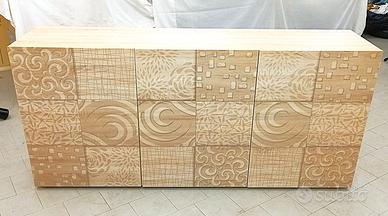 Madia/credenza 3 ante in rovere samoa serigrafato
