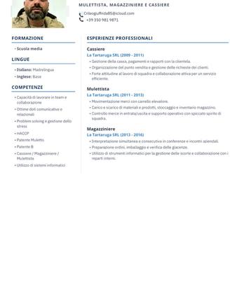 Carrellista mulettista magazziniere