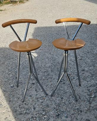 2 sgabelli anni 80 made in Italy