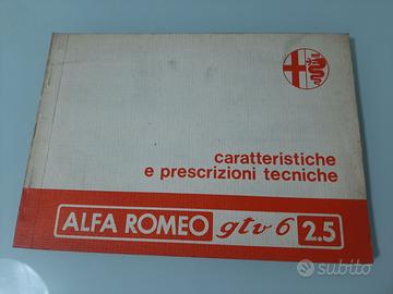 ALFA ROMEO GTV 6 2.5 CARATTERISTICHE ORIGINALE