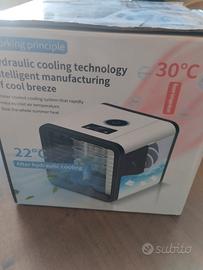 ventilatore portatile con 7 luci