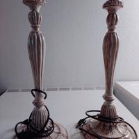 Lampade Art Decò in legno verniciato