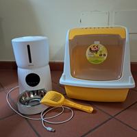 distributore cibo + lettiera