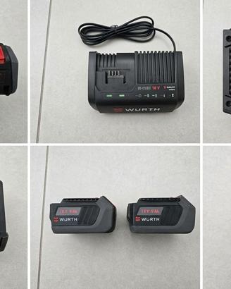 Kit Würth M-CUBE 18V: 2 Bat 5Ah + Carica Rapido