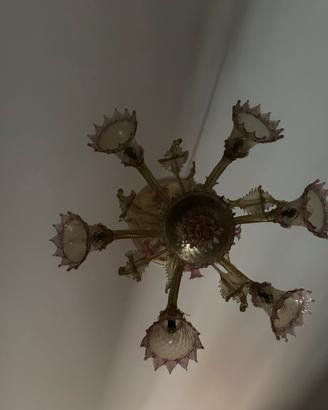 Lampada per soffitto vetro murano
