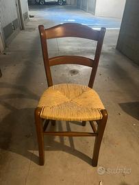 Sedie con seduta in paglia