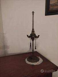 lampada a olio in ottone antica