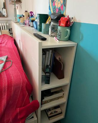 🛏️ Testiera letto matrimoniale con ripiani