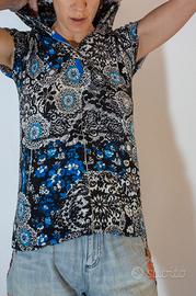 Top maglia donna con cappuccio Beayukmui cardigan