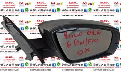 SPECCHIETTO RETROVISORE DESTRO DX VOLKSWAGEN POLO 
