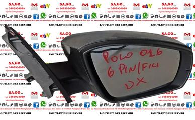 SPECCHIETTO RETROVISORE DESTRO DX VOLKSWAGEN POLO 