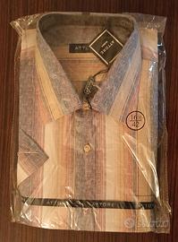 camicia a righe maniche corte tg 16_1/2 - 42