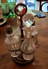 Oliera argento e vetro.