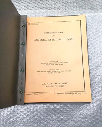 Manuale militare USA del 1955 per antenna radar