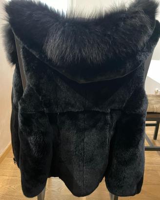 Smanicato in vera pelliccia nero