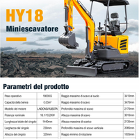 Mini escavatore 18 quintali