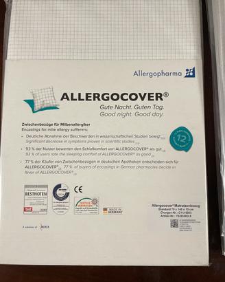 Allergocover antiacaro x materasso  lettino 70x140