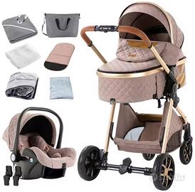 Passeggino Trio 3in1 Nuovo Ovetto Navicella Rosa