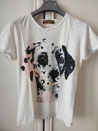 T-shirt bianca con disegno