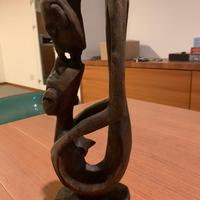 soprammobile Afro legno scuro altezza 34 cm