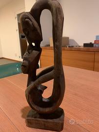 soprammobile Afro legno scuro altezza 34 cm