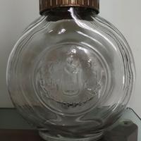 Vaso vintage Fabbri in vetro con rilievo 