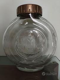 Vaso vintage Fabbri in vetro con rilievo 