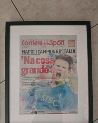 titoli napoli corrier dello sport  e cornice