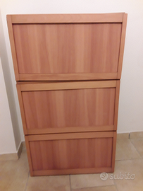 Scarpiera Foppa Pedretti in legno ciliegio. Nuova