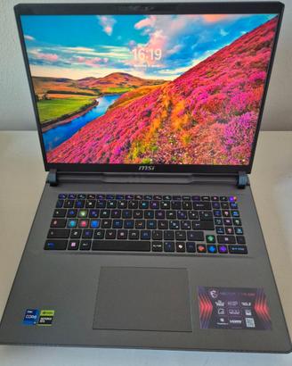 LAPTOP MSI VECTOR GAMING 17"come nuovo in garanzia