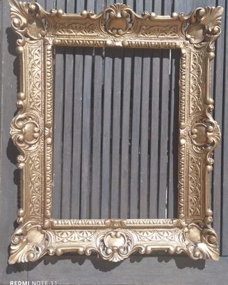 Cornice vintage dorata artigianale fatta a mano 