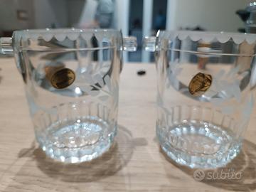 n. 2 portaghiaccio in cristallo  decorati