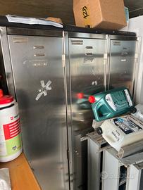 Armadio spogliatoio triplo inox