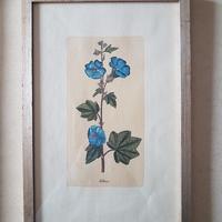 Stampa botanica dipinta a mano 