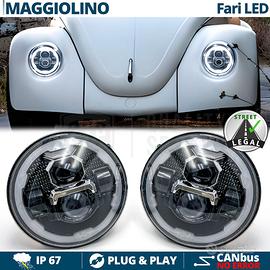 FARI LED Per VW MAGGIOLINO Angel Eyes OMOLOGATI
