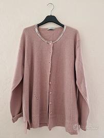 Cardigan FACIT rosa antico - Made in I