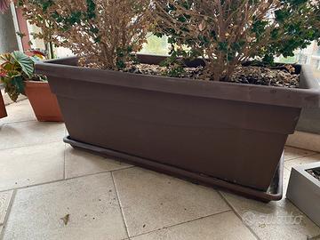 N.2 fioriere in resina - No plastica - 90x35