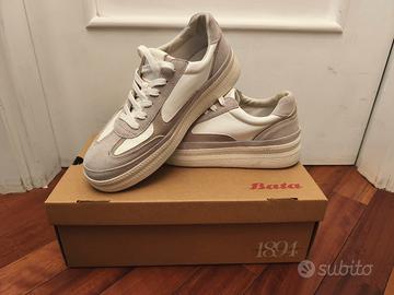 Sneakers in Suede uomo Bata Grigio/Bianco 41 27cm