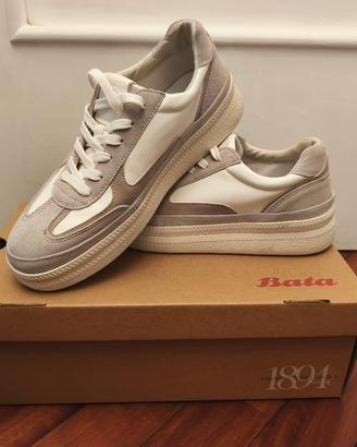 Sneakers in Suede uomo Bata Grigio/Bianco 41 27cm
