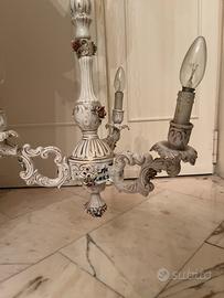 Lampadario porcellana di Capodimnte