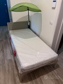 Letto per bambini con doghe e materasso 200x90