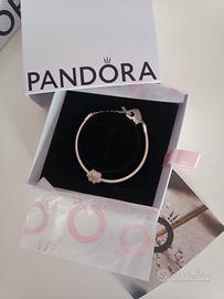 Bracciale Pandora chiusura cuore + Charm zampa