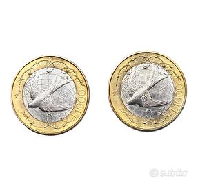 LOTTO 2 MONETE 1000 LIRE 2000 S.MARINO KM# 405