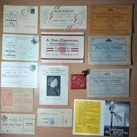 Lotto 25 pezzi documenti sport e cultura epoca
