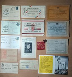 Lotto 25 pezzi documenti sport e cultura epoca