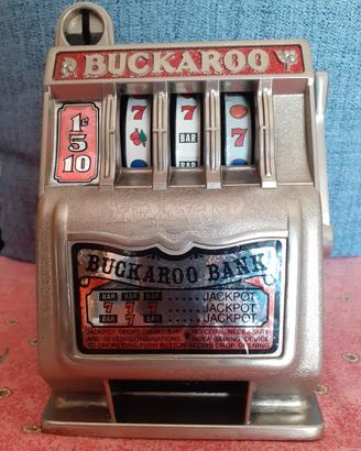 Machine giocattolo vintage Salvadanio Buckaroo BA