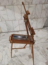 Cavalletto per pittore trasportabile