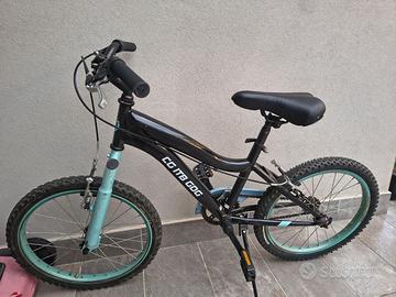 Mountain bike raggio 20 nera e verde acqua